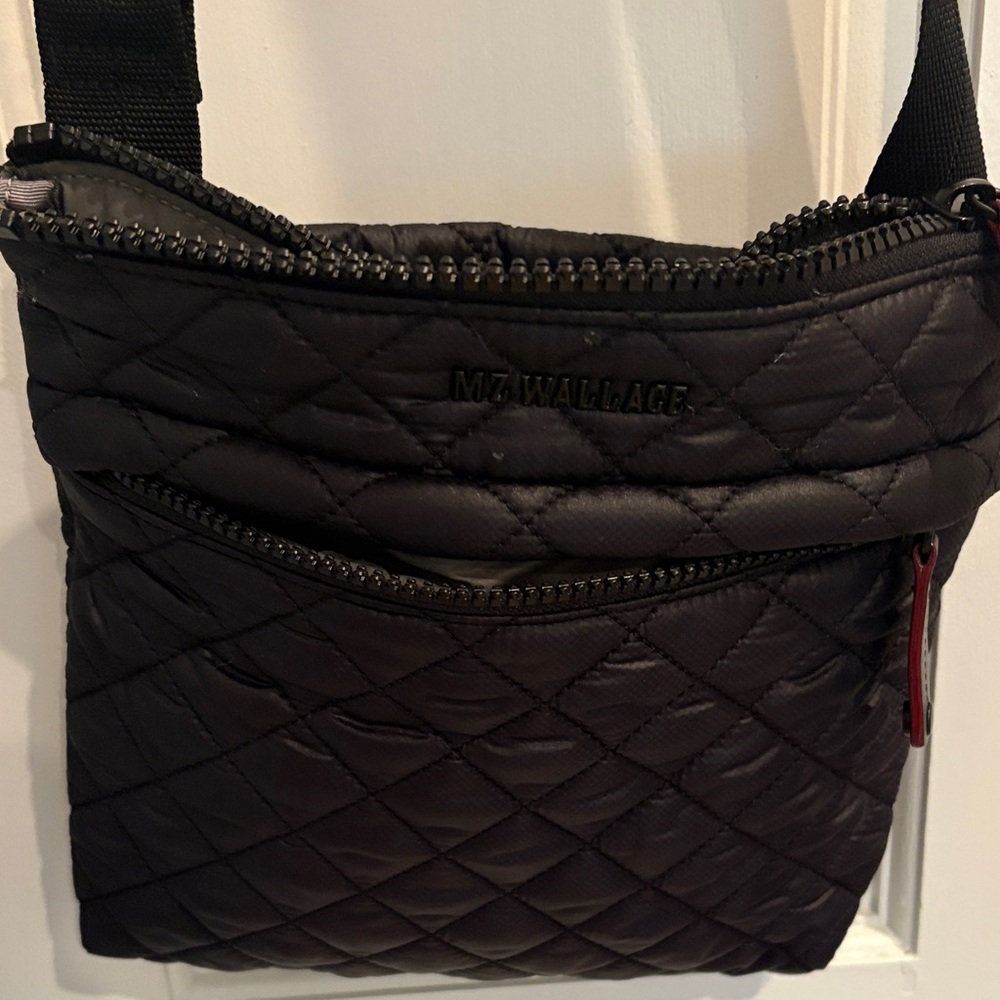 MZ Wallace Dark Quilted Crossbody Bag